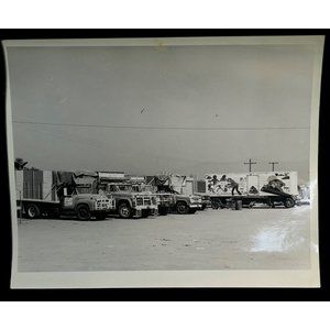 Vintage 1960's Ford Trucks Found Photo Mechanics Mexico Transportation